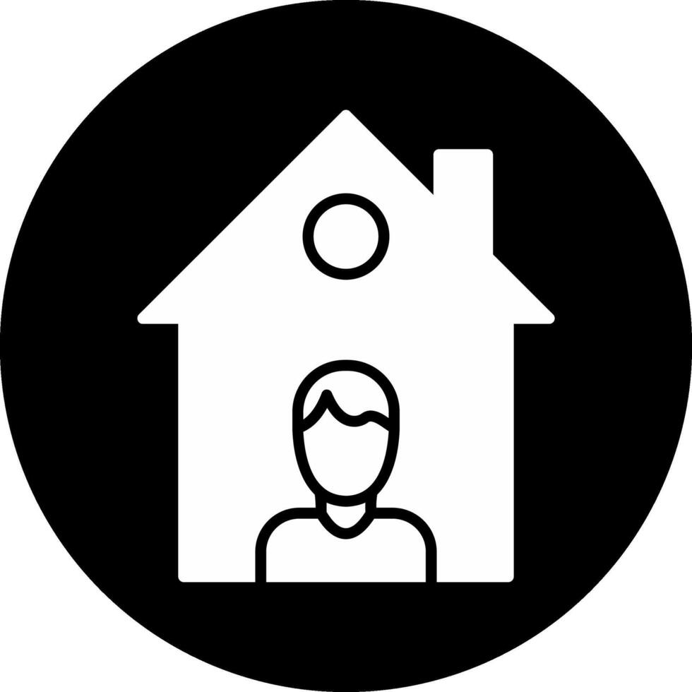 Isolation Circle Inverted Icon vector