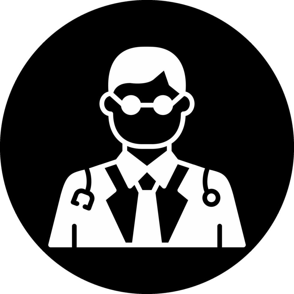 Doctor Circle Inverted Icon vector