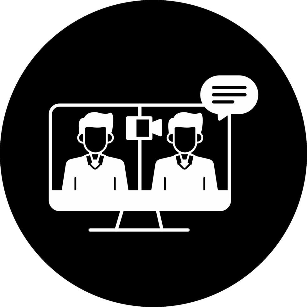 OnCircle Inverted Conference Circle Inverted Icon vector