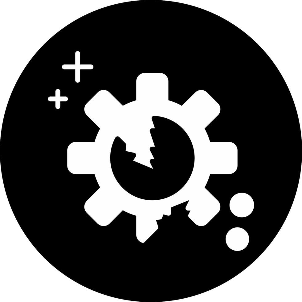 Disruption Circle Inverted Icon vector