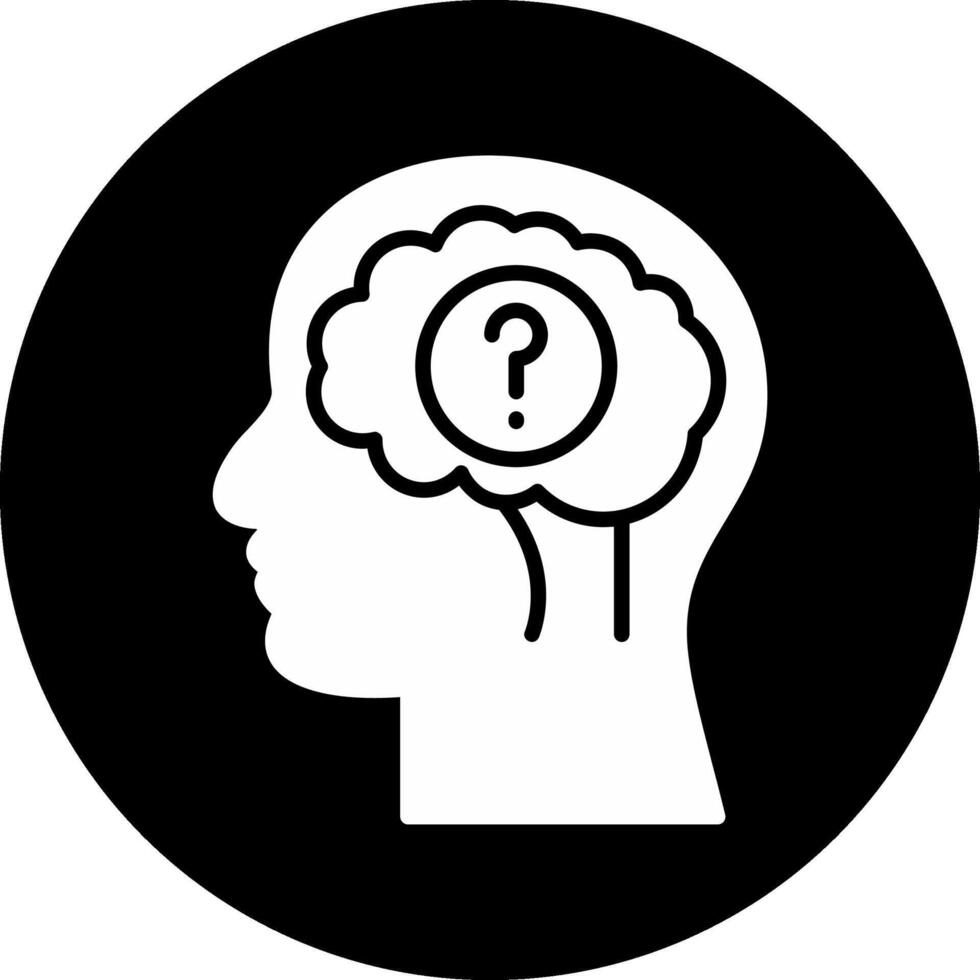 Alzheimer Circle Inverted Icon vector