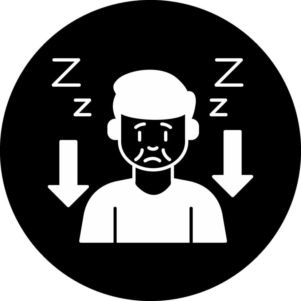 Tiredness Circle Inverted Icon vector