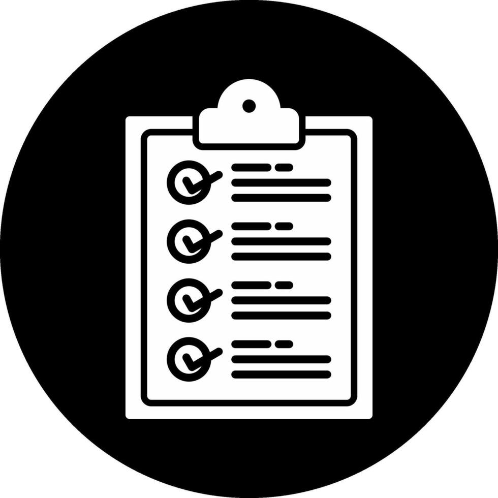 Checklist Circle Inverted Icon vector