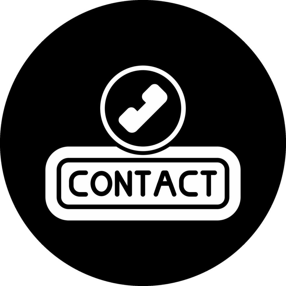 Contact Circle Inverted Icon vector