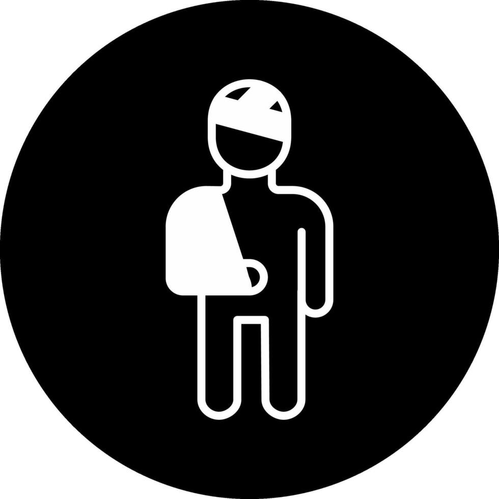 Injury Circle Inverted Icon vector
