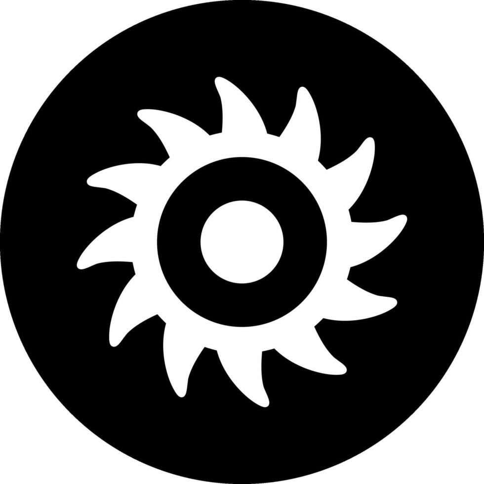 Circular Saw Circle Inverted Icon vector