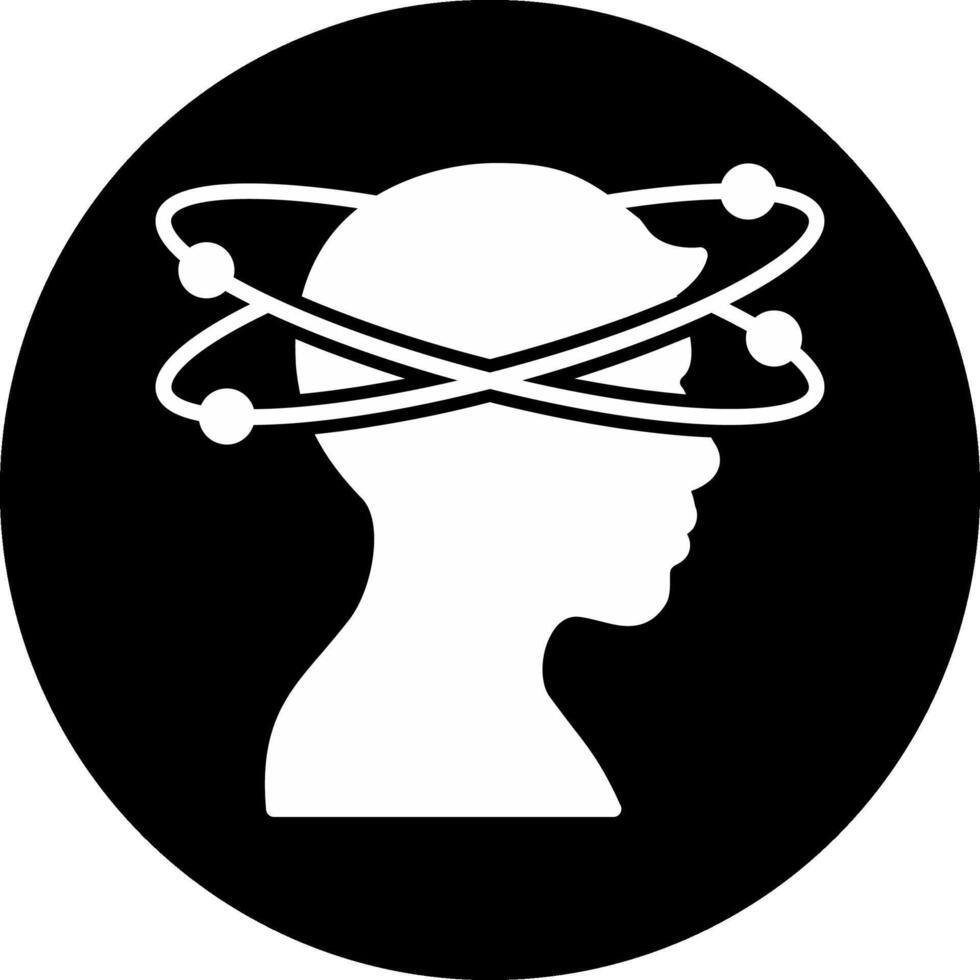 Dizziness Circle Inverted Icon vector
