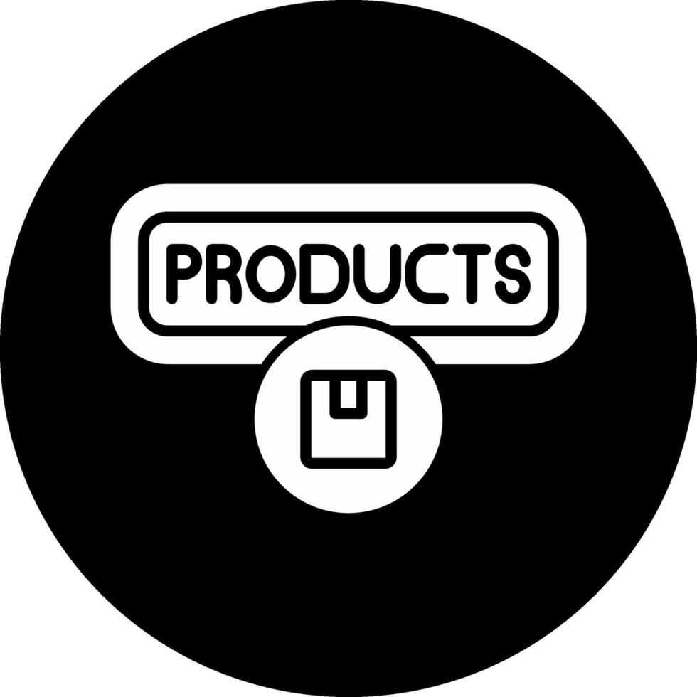 Products Circle Inverted Icon vector