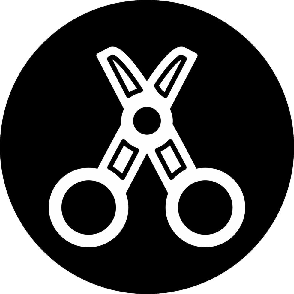 Tailor Circle Inverted Icon vector