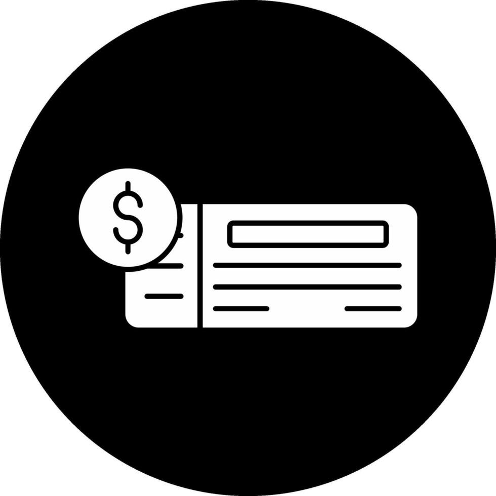 Checkbook Circle Inverted Icon vector