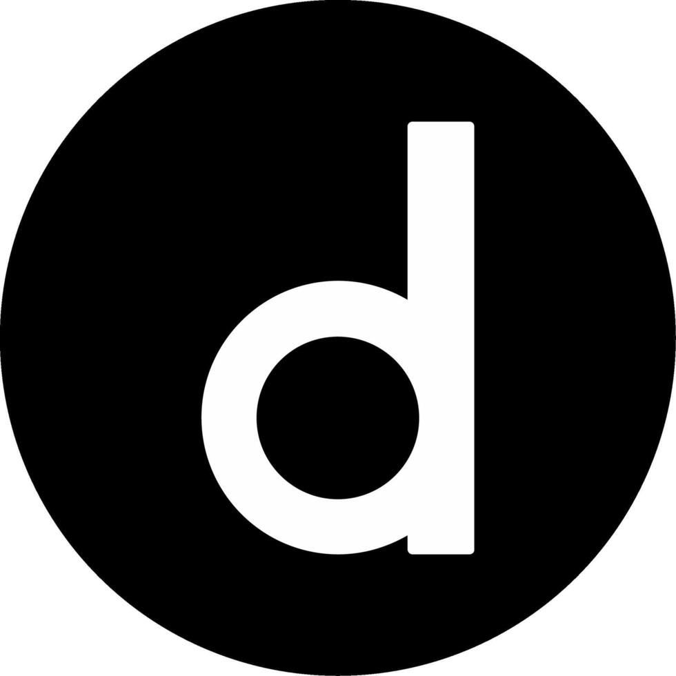 Small d Icon vector