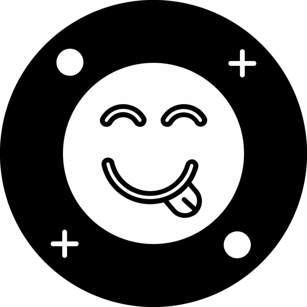 Tongue Circle Inverted Icon vector