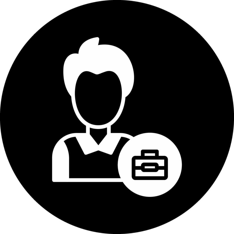 Employment Circle Inverted Icon vector