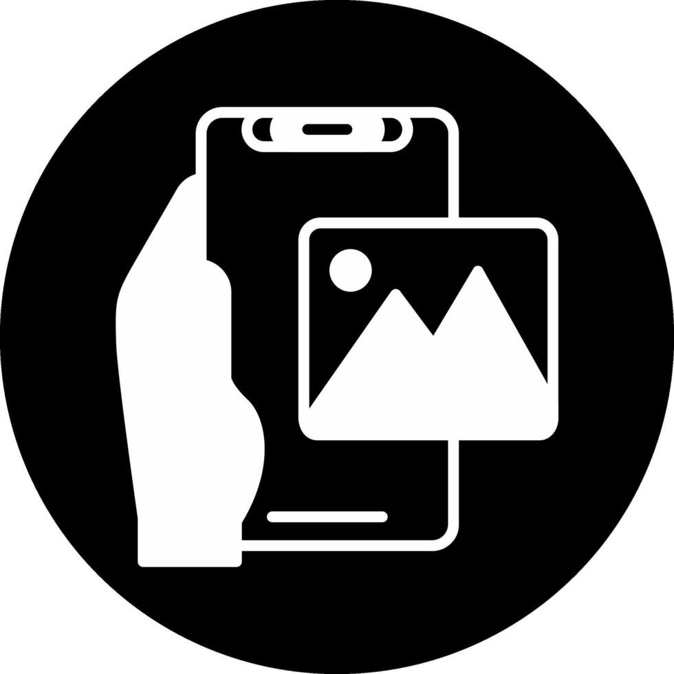 Gallery Circle Inverted Icon vector