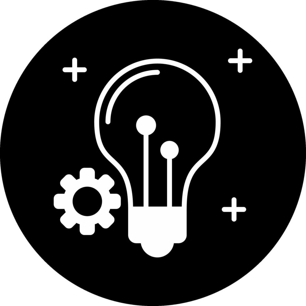 Innovation Circle Inverted Icon vector