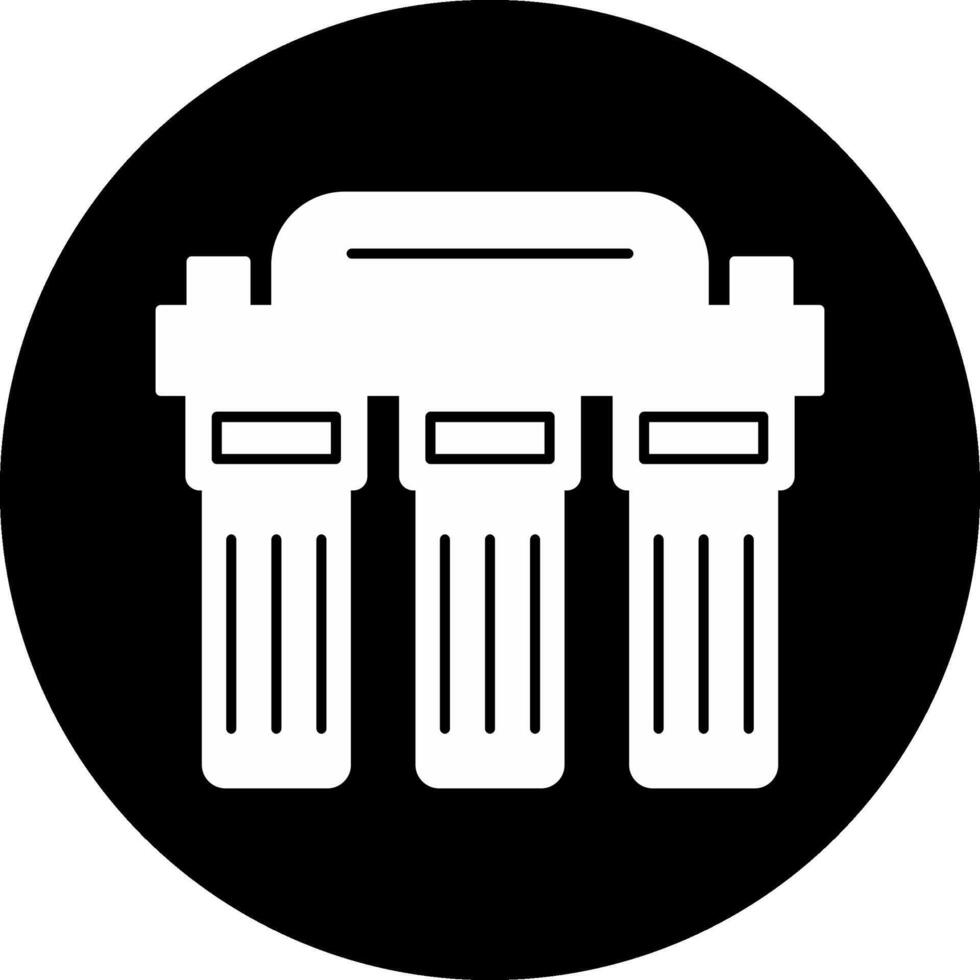 Water Filter Circle Inverted Icon vector