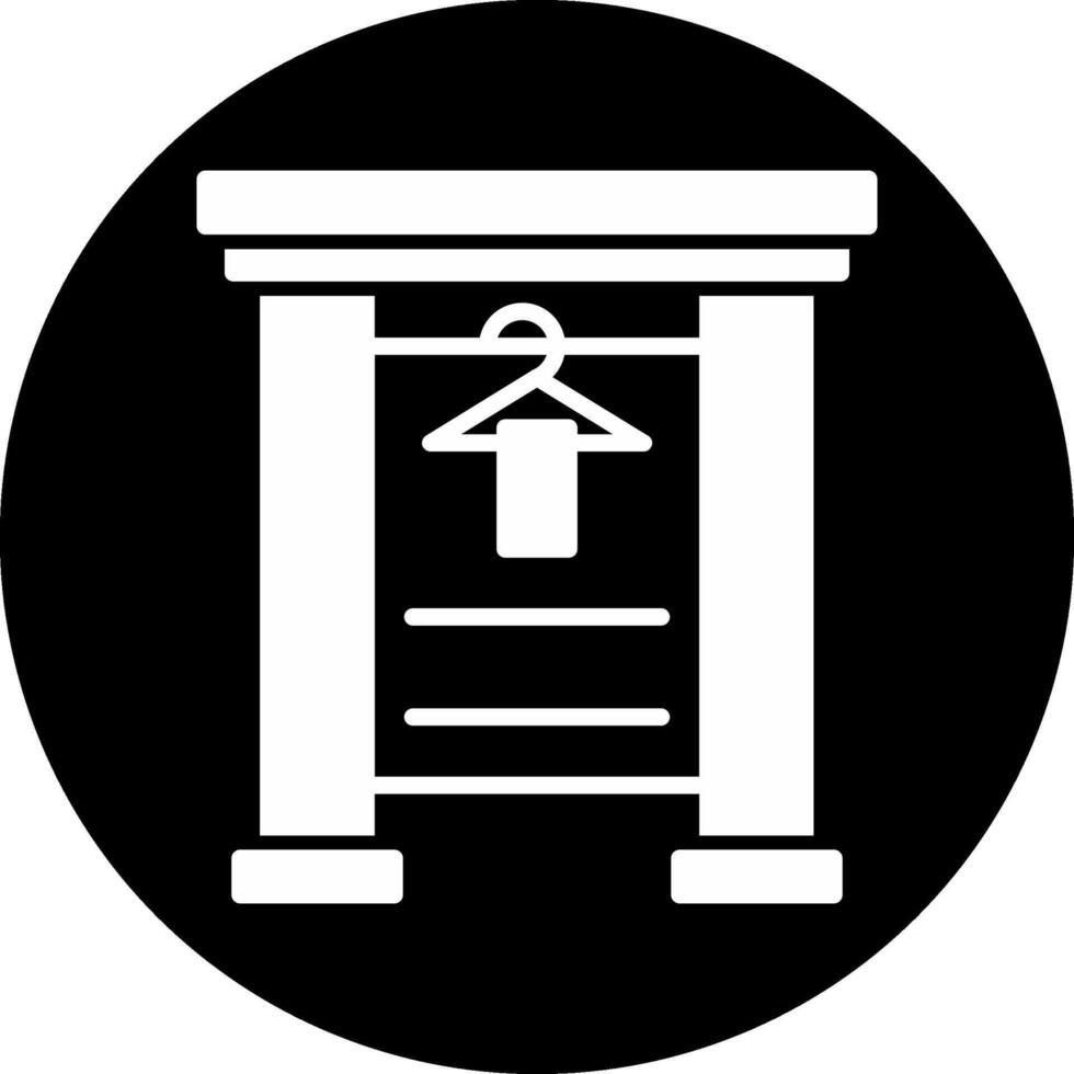 Changing Room Circle Inverted Icon vector
