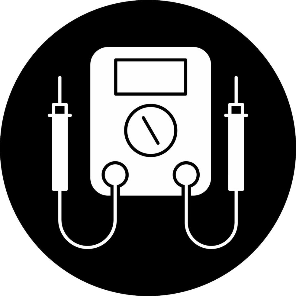Multimeter Circle Inverted Icon vector
