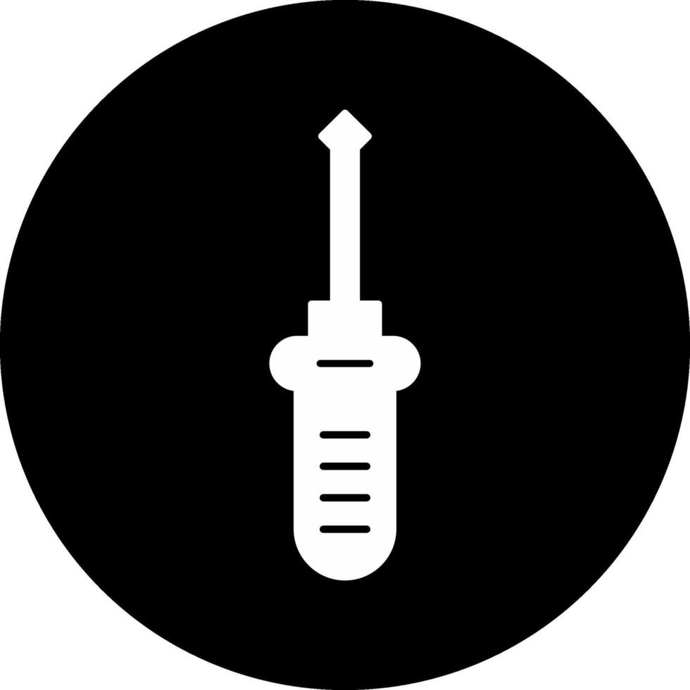 Screwdriver Circle Inverted Icon vector