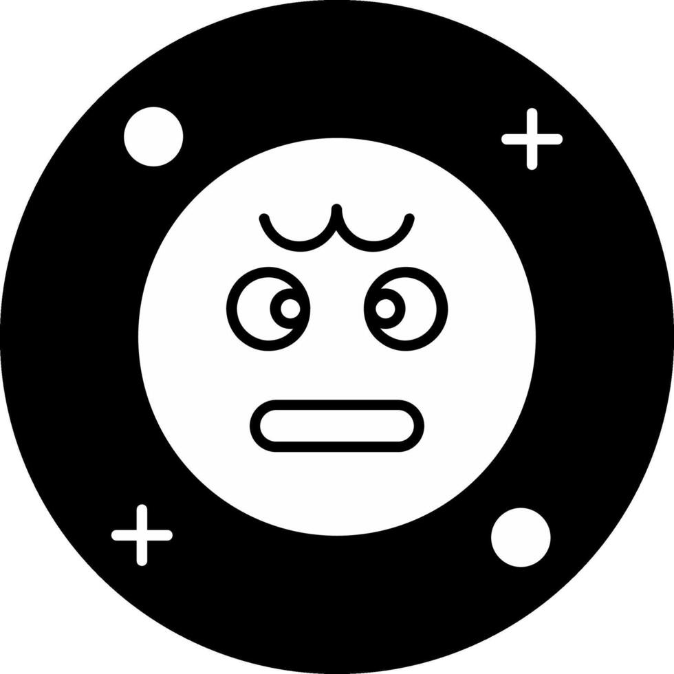 Angry Circle Inverted Icon vector