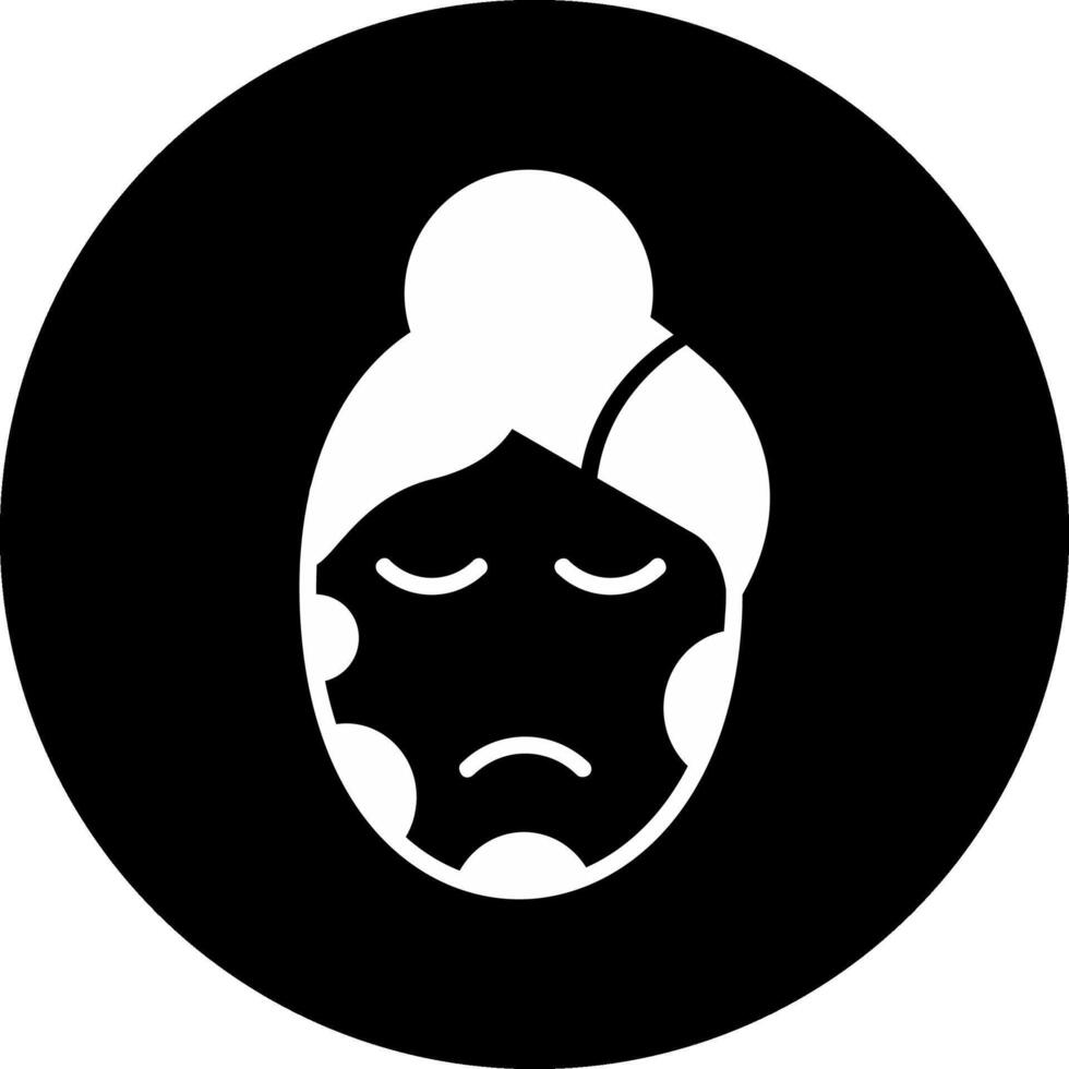 Rosacea Circle Inverted Icon vector