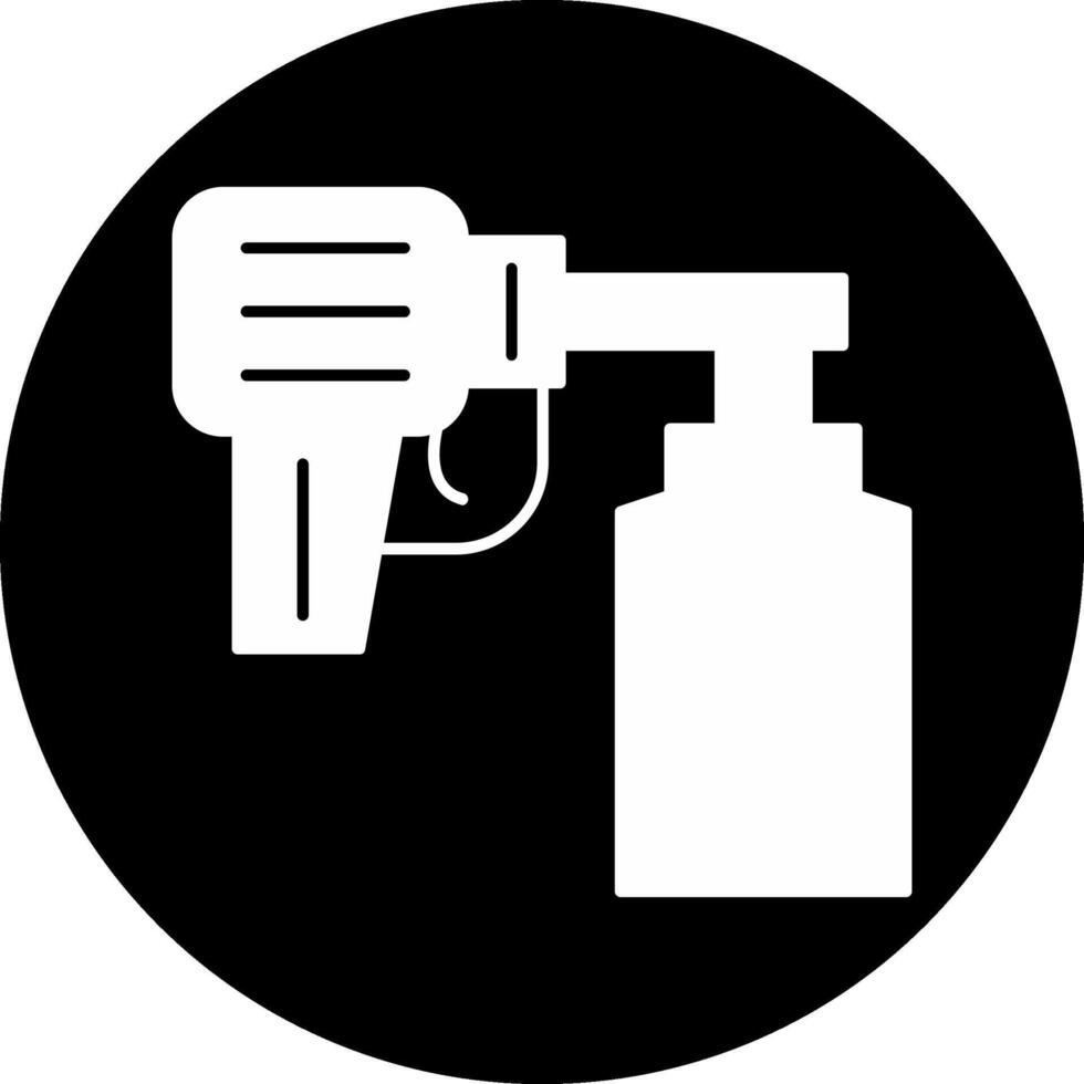 Paint Spray Circle Inverted Icon vector