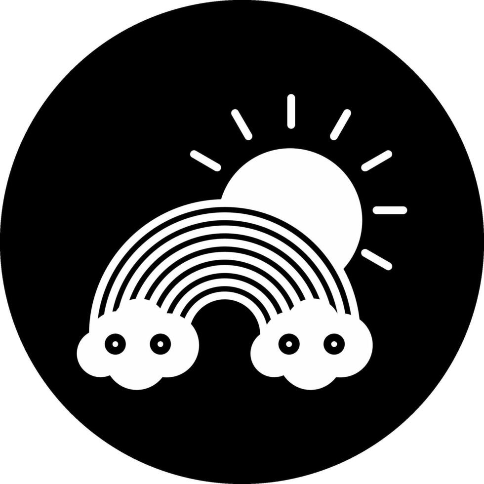 Rainbow Circle Inverted Icon vector