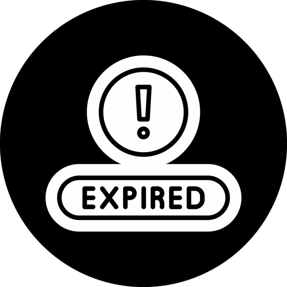 Expired Circle Inverted Icon vector