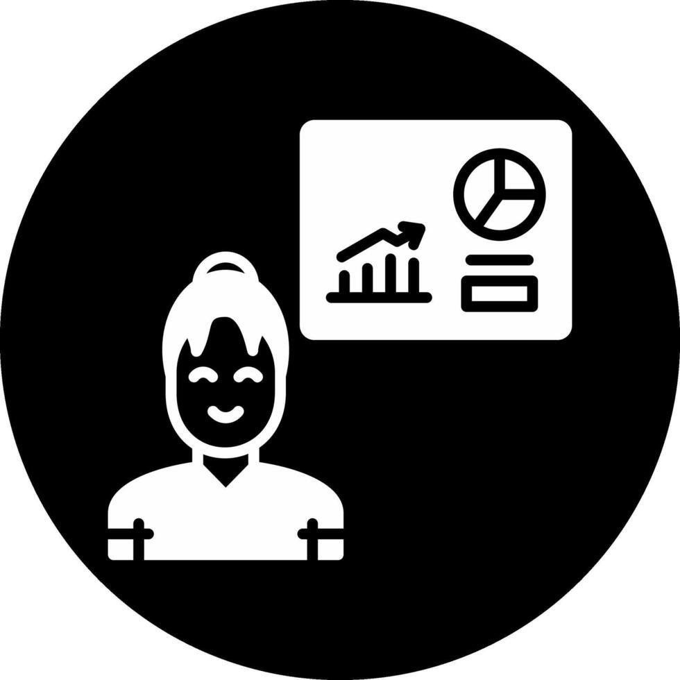 Bussines Strategy Circle Inverted Icon vector