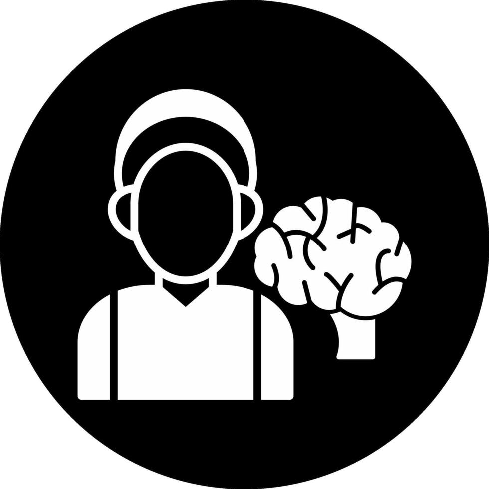 Neurologist Circle Inverted Icon vector