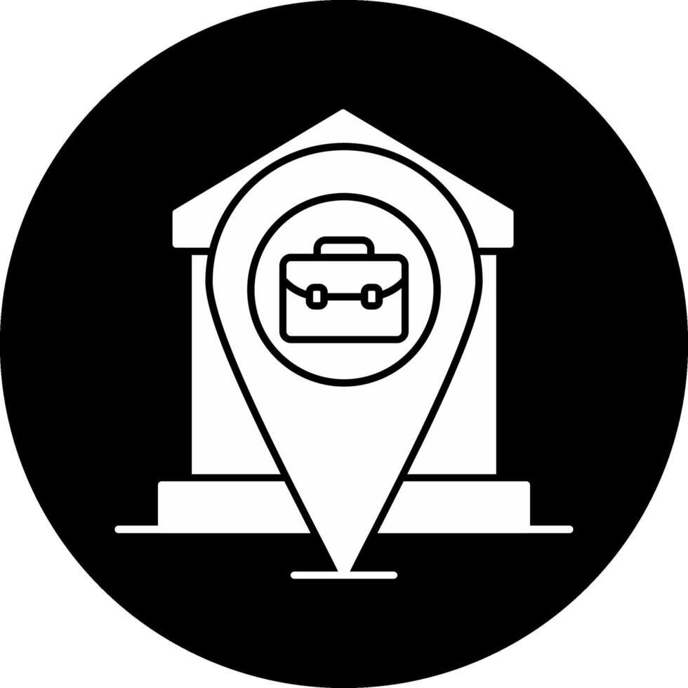 Remote Working Circle Inverted Icon vector