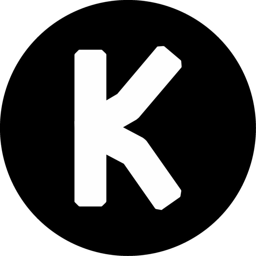 Small k Icon vector
