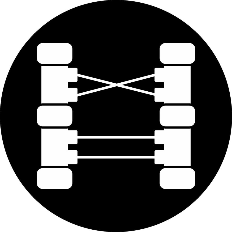Laser Circle Inverted Icon vector