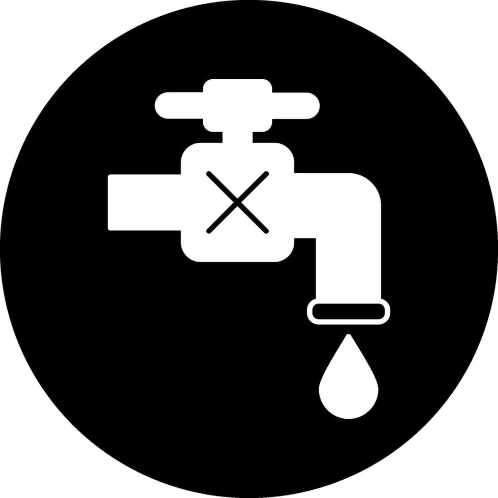 Tap Water Circle Inverted Icon vector