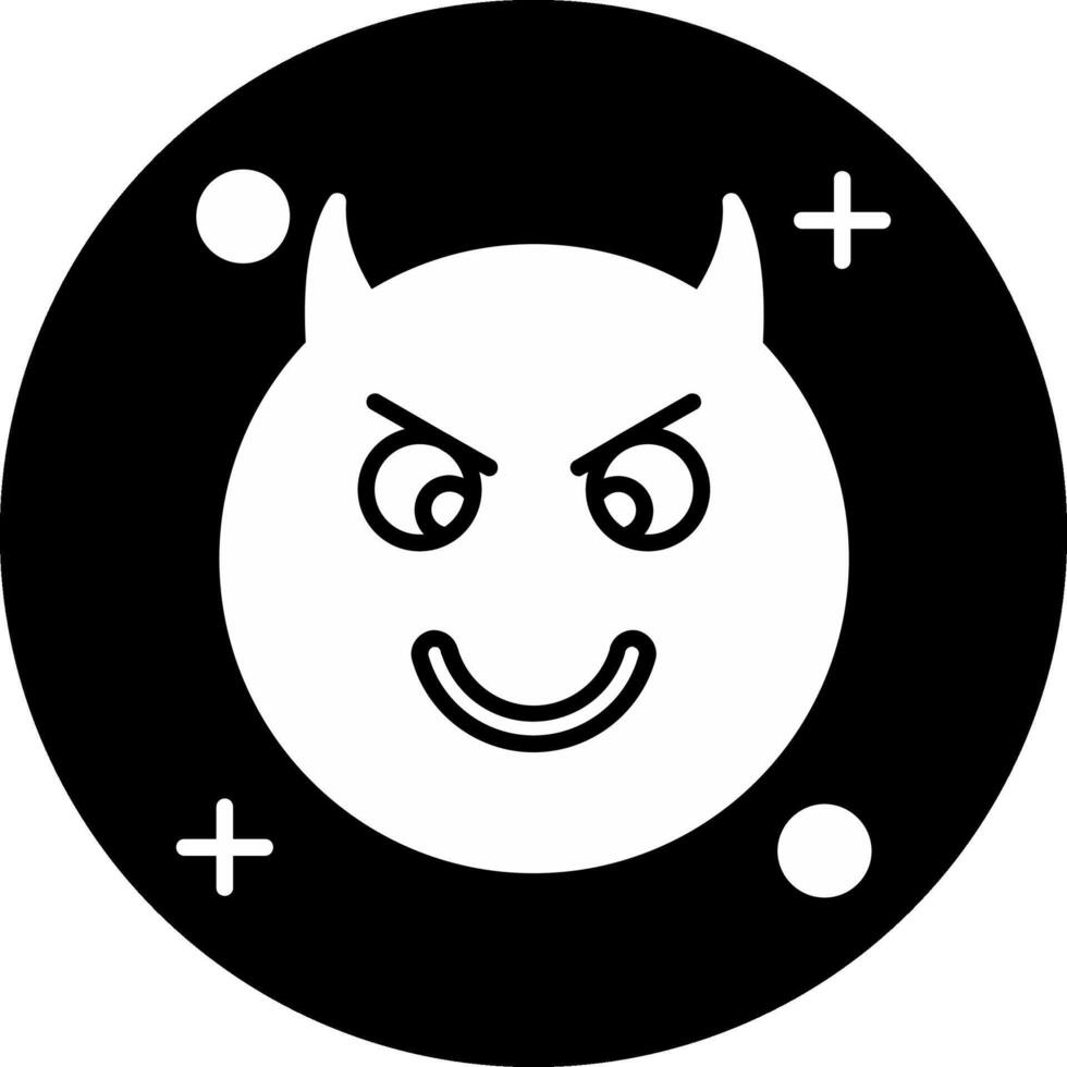 Demon Circle Inverted Icon vector