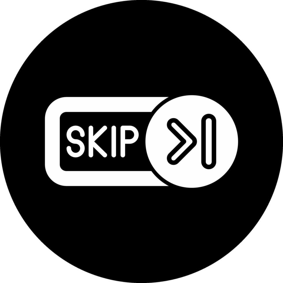 Skip Circle Inverted Icon vector