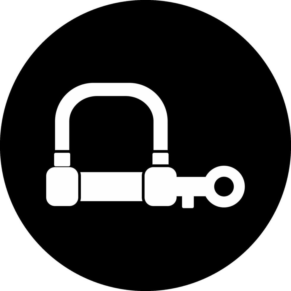 Wire Lock Circle Inverted Icon vector