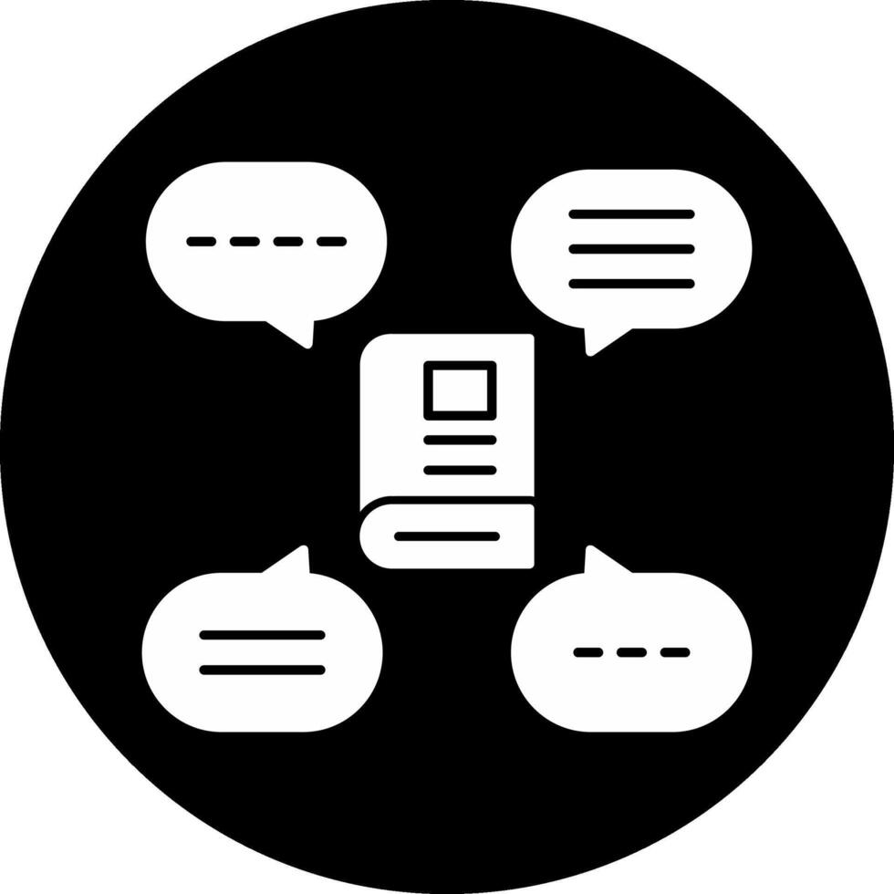 Discussion Group Circle Inverted Icon vector