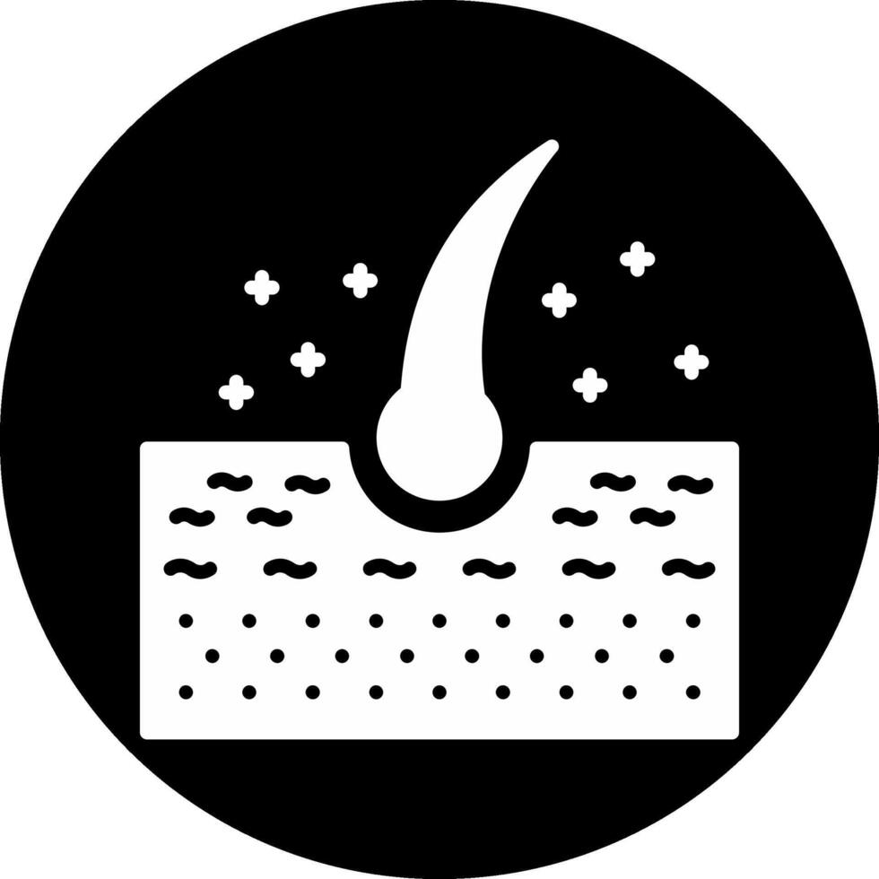 Hair Circle Inverted Icon vector