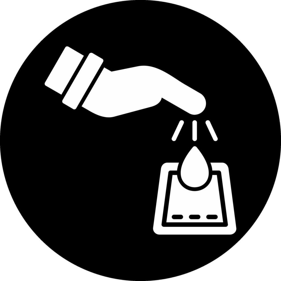 Diabetes Circle Inverted Icon vector