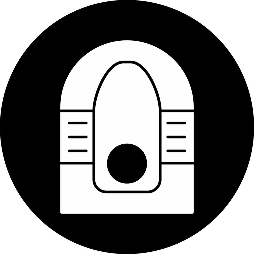 Portable Toilet Circle Inverted Icon vector