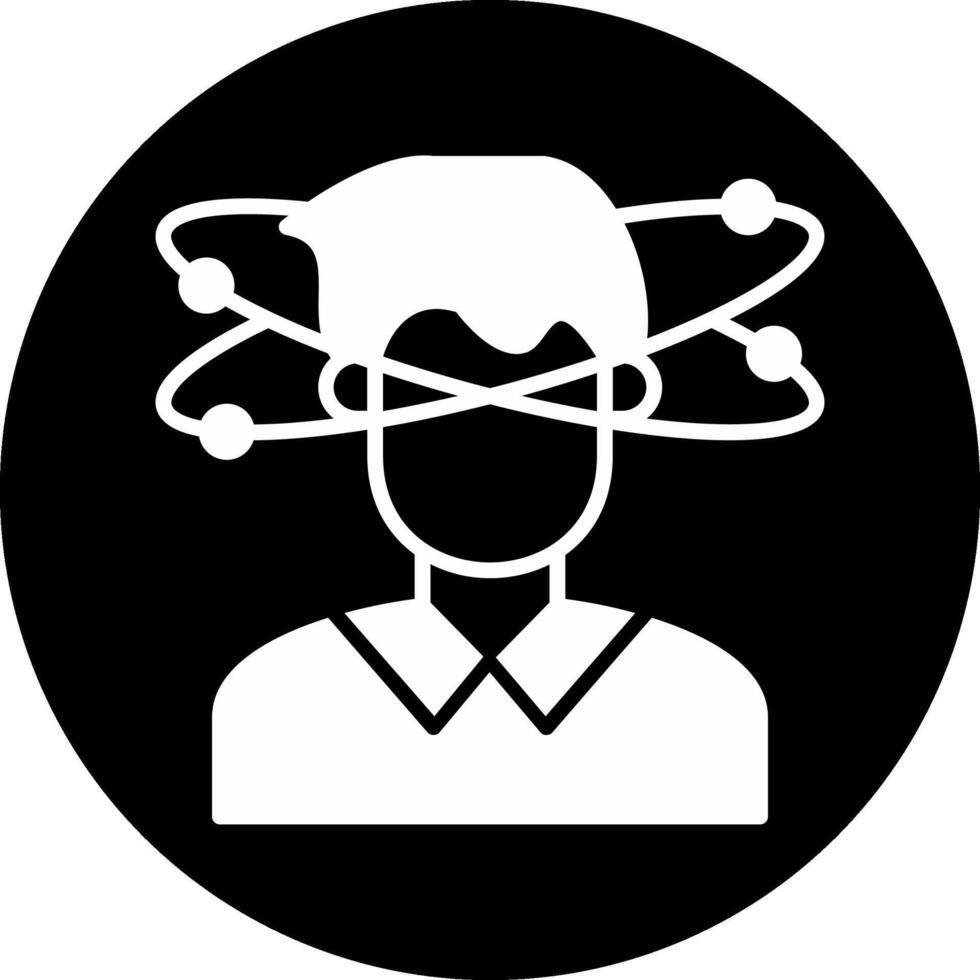 Dizziness Circle Inverted Icon vector