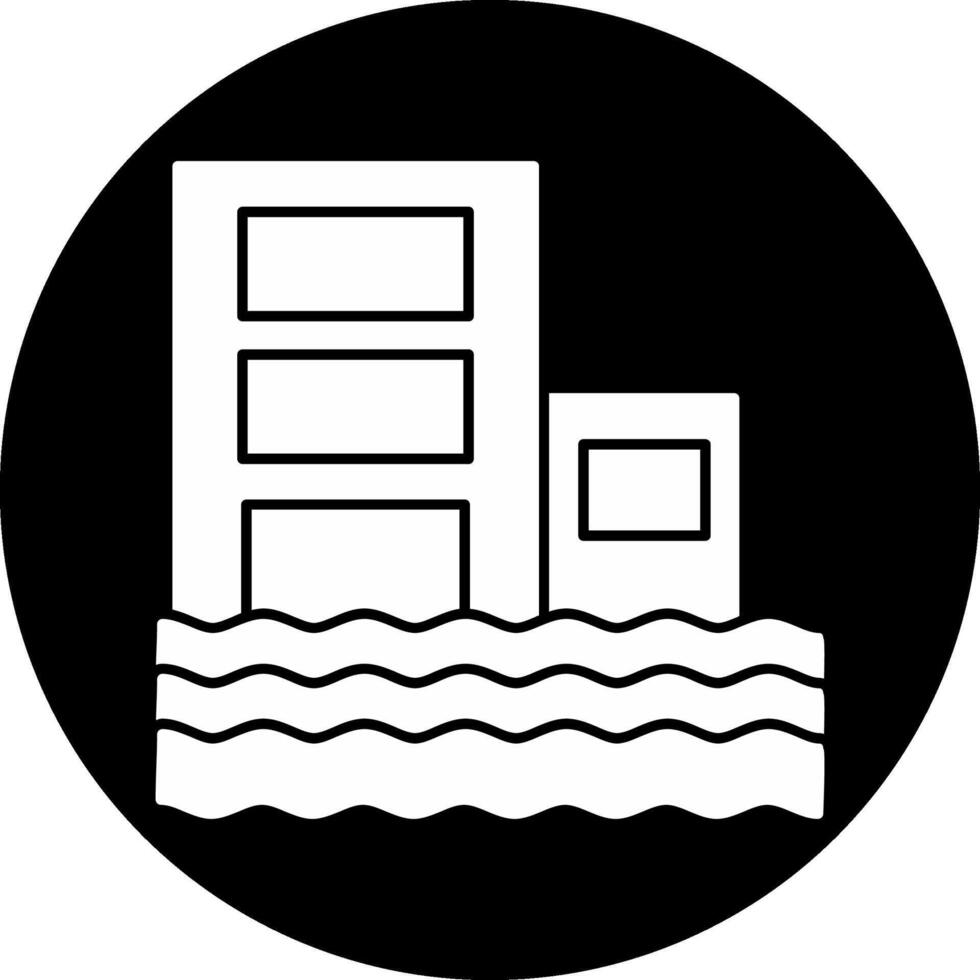 Flood Circle Inverted Icon vector