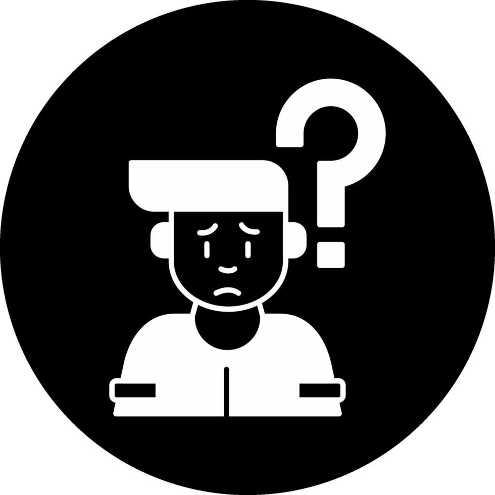 Confusion Circle Inverted Icon vector