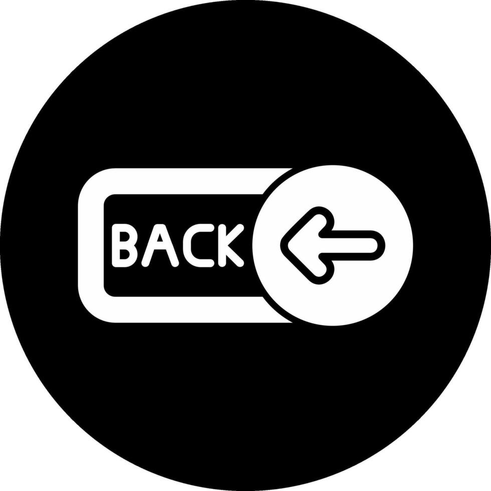 Back Circle Inverted Icon vector