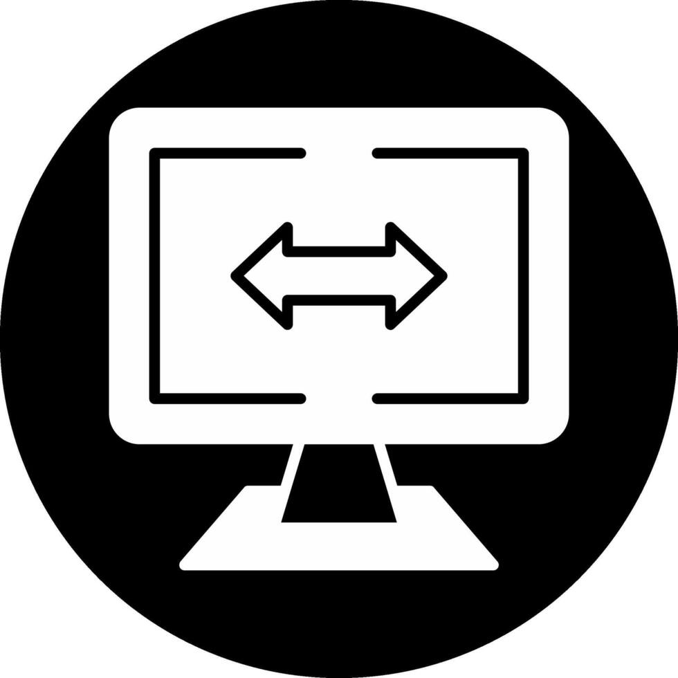 Gap Measurement Circle Inverted Icon vector