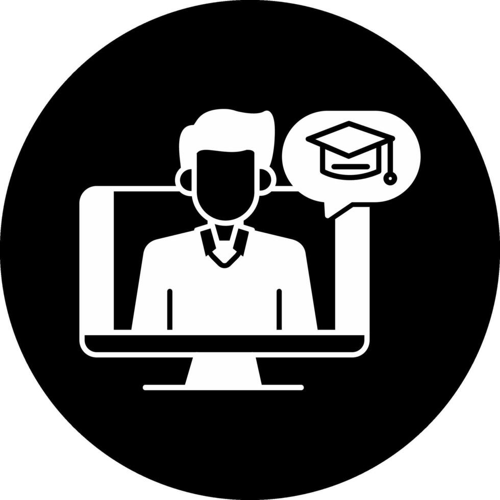 OnCircle Inverted Teacher Circle Inverted Icon vector