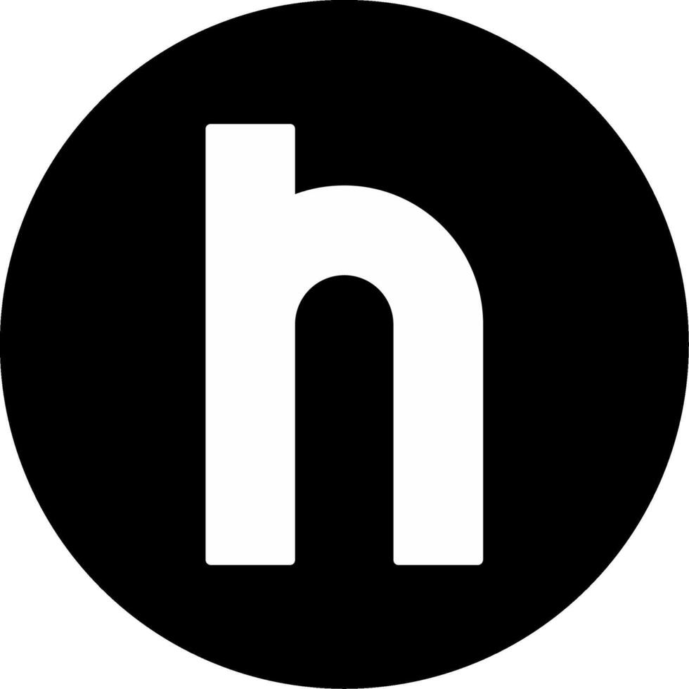 Small n Icon vector