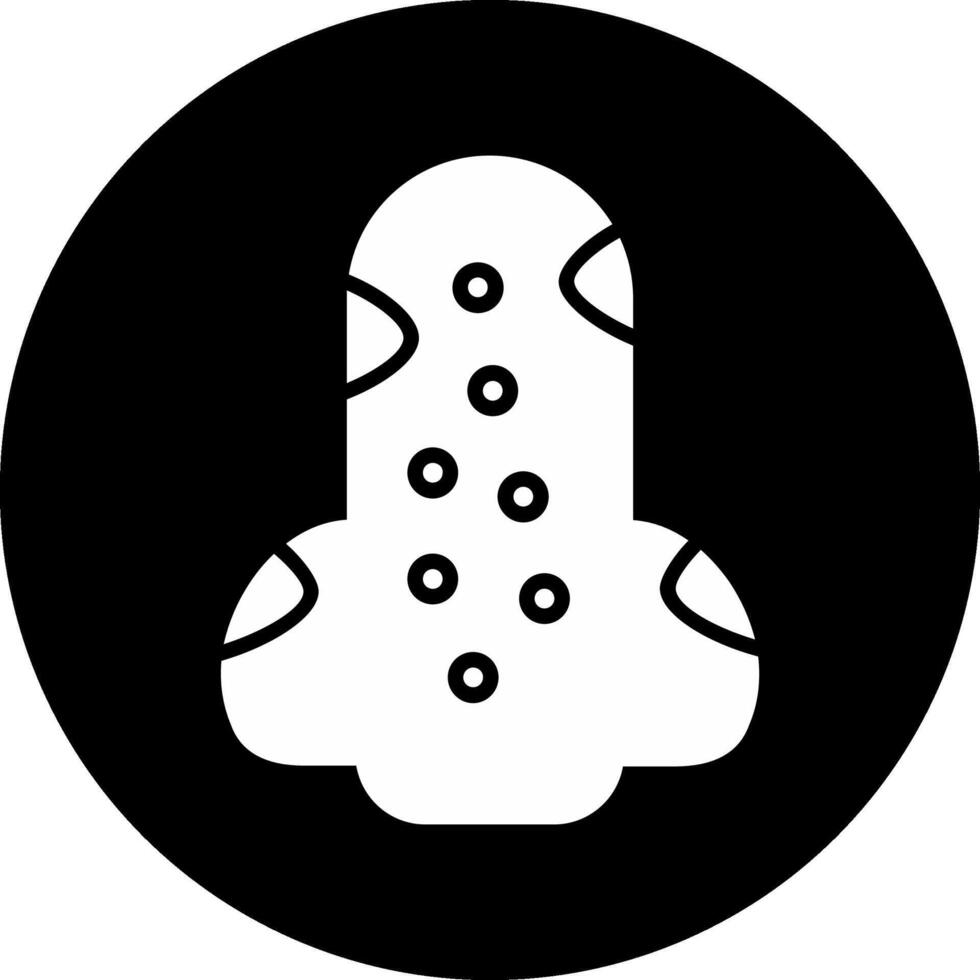 Blackhead Circle Inverted Icon vector