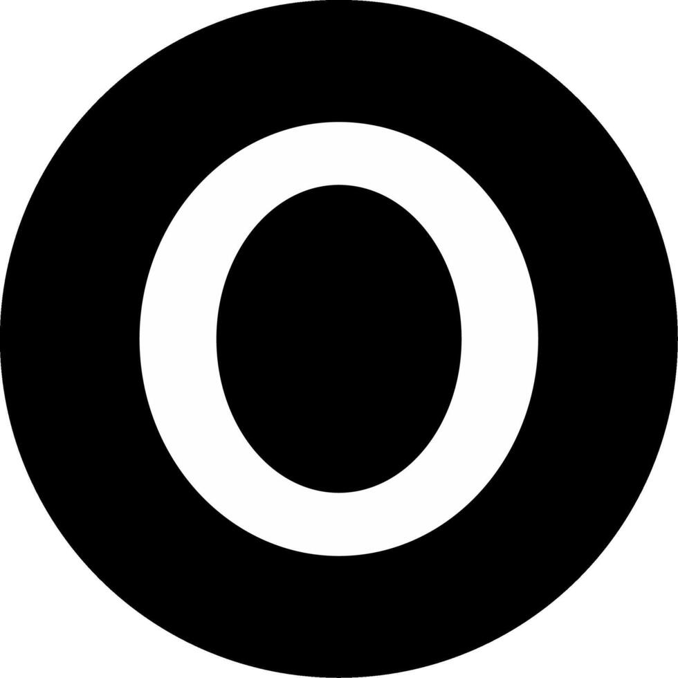 Small o Icon vector